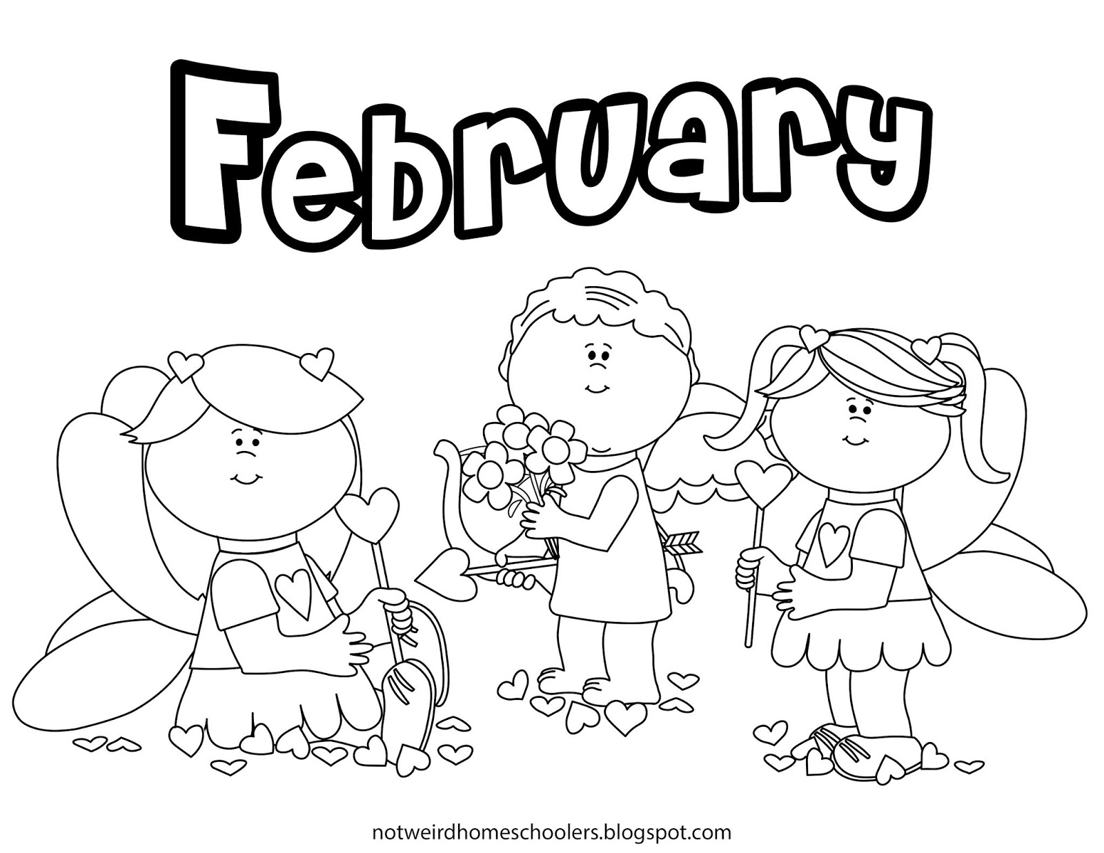 FREE HOMESCHOOLING RESOURCE!!! Valentines Day February Coloring Page