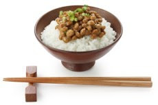 Japanese food with natto