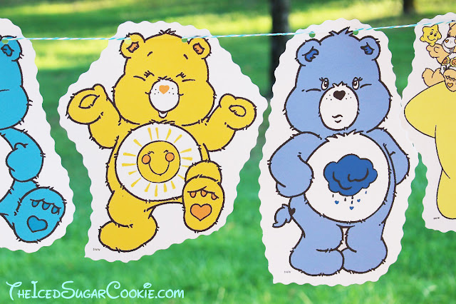Care Bears Birthday Party Banner DIY Idea- Funshine Bear Grumpy Bear Bedtime Bear Friend Bear Share Wish Bear Care A Lot