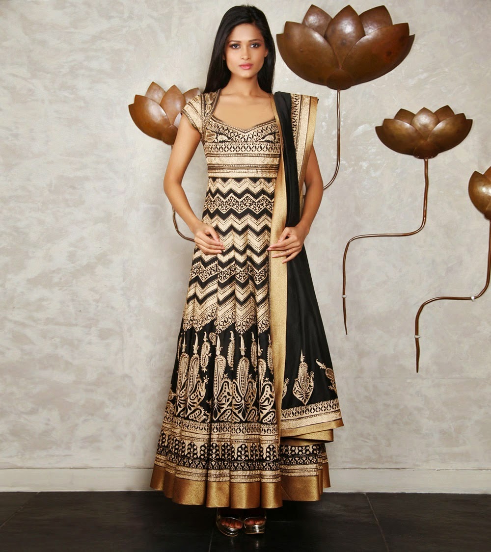 Embroidered Frocks & Sarees For Indian Girls & Women 2014-2015 - Chal Abay