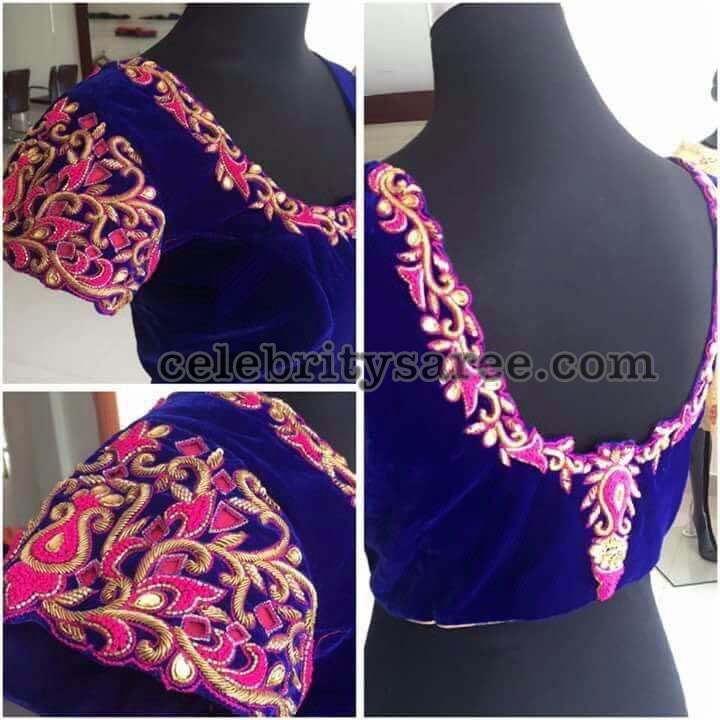 cut work blouse sleeves