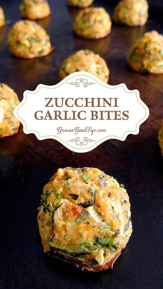 Zucchini Garlic Bites vegan recipe box