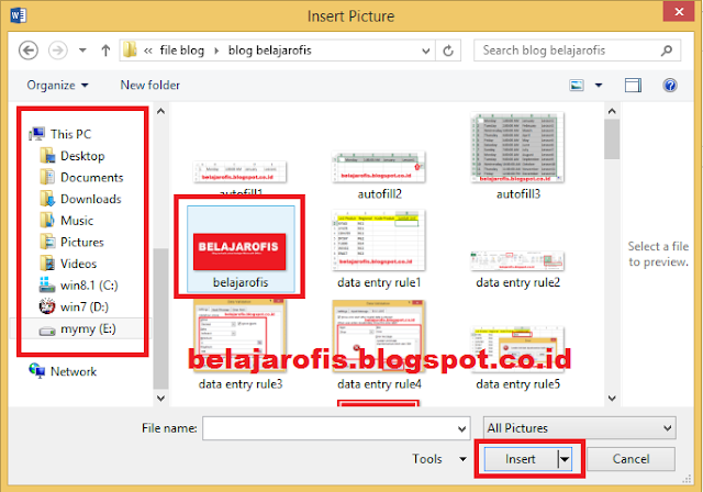 Cara Mudah Menyisipkan Gambar/Picture Pada Microsoft Word 2013