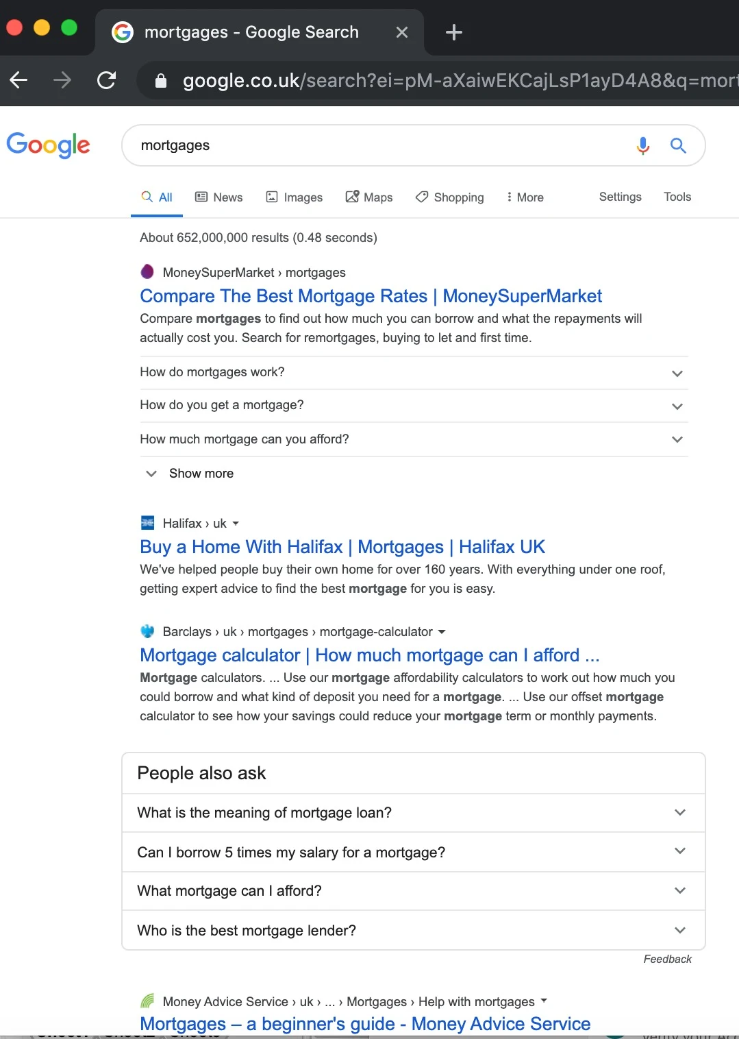 Google testing search results without URLs