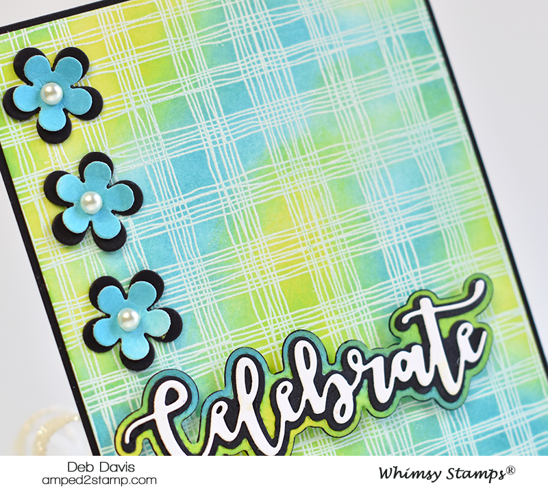 Whimsy Stamps VINTAGE SCRIPT BACKGROUND Cling Stamp DDB0073