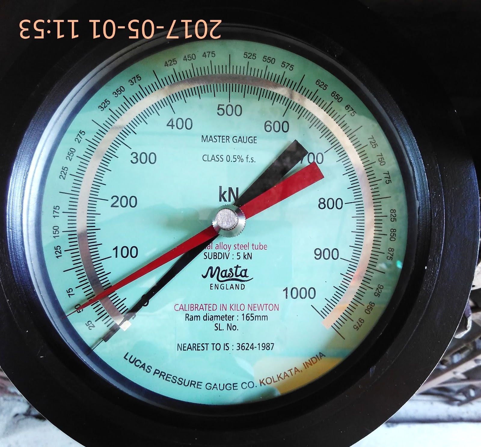 MASTA COMPRESSION TESTING PRESSURE GAUGES. MASTA LOAD PRESSURE GAUGES