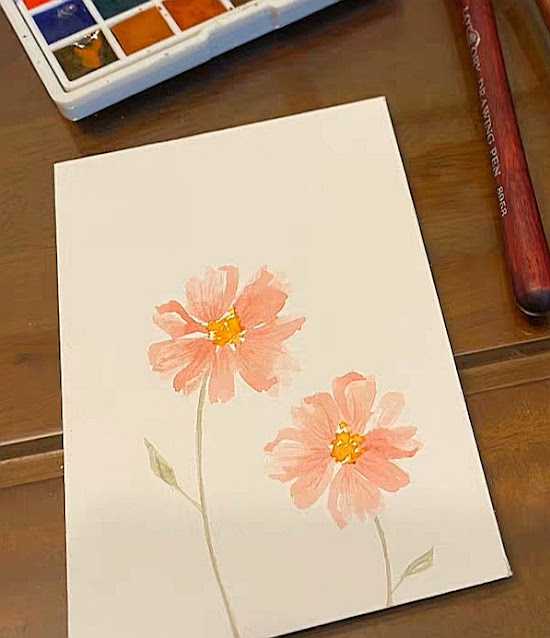 42 Watercolor flowers 6tips about Watercolor skills, come to study my tips