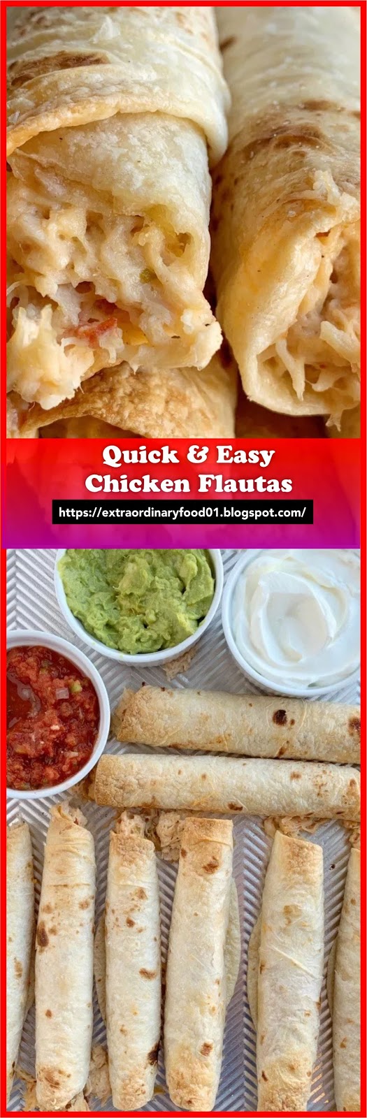 Quick & Easy Chicken Flautas Extra Ordinary Food