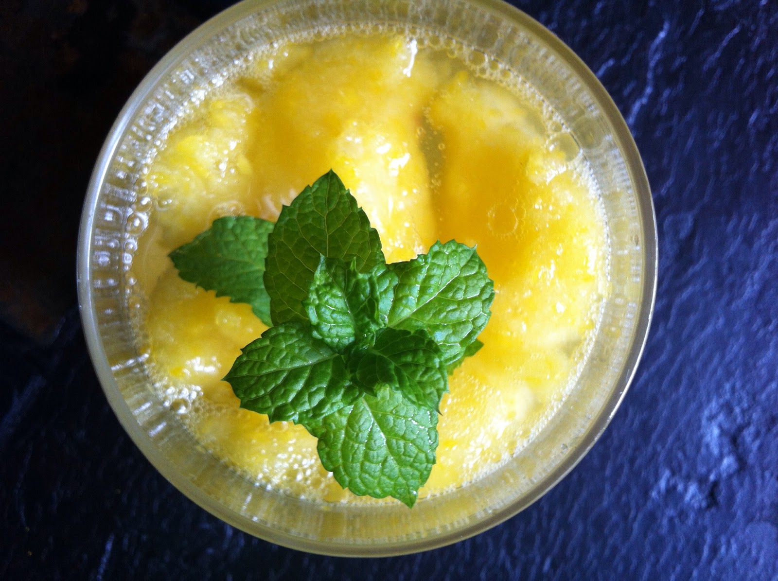 as good as bread: Mango Mint Sorbet with Prosecco