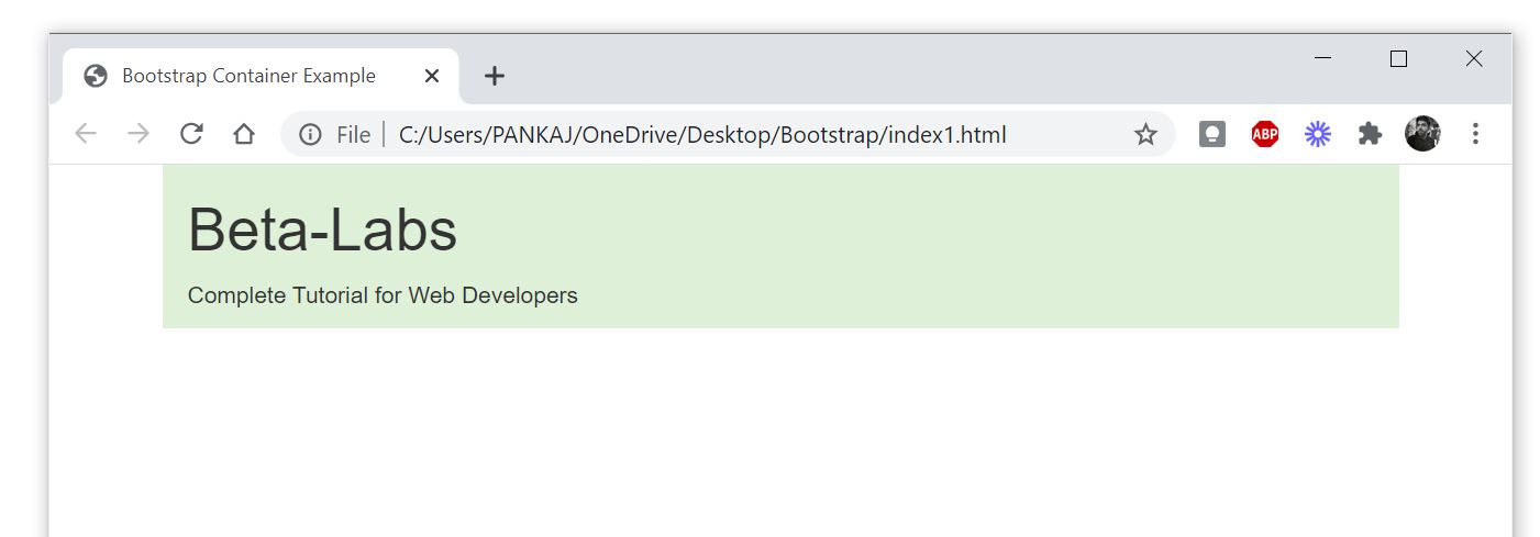 Beta-Labs: Bootstrap Containers