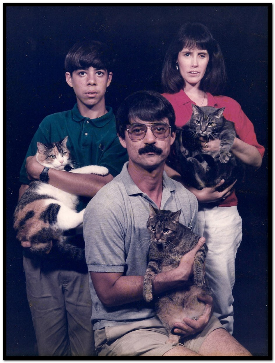 Cat parents. Семейный портрет с кошками. Странная семейка. Семейная фотосессия с котом. Странные семейные фотографии.