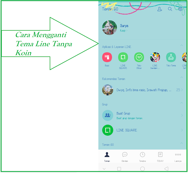 Cara Mengganti Tema Line Tanpa Koin