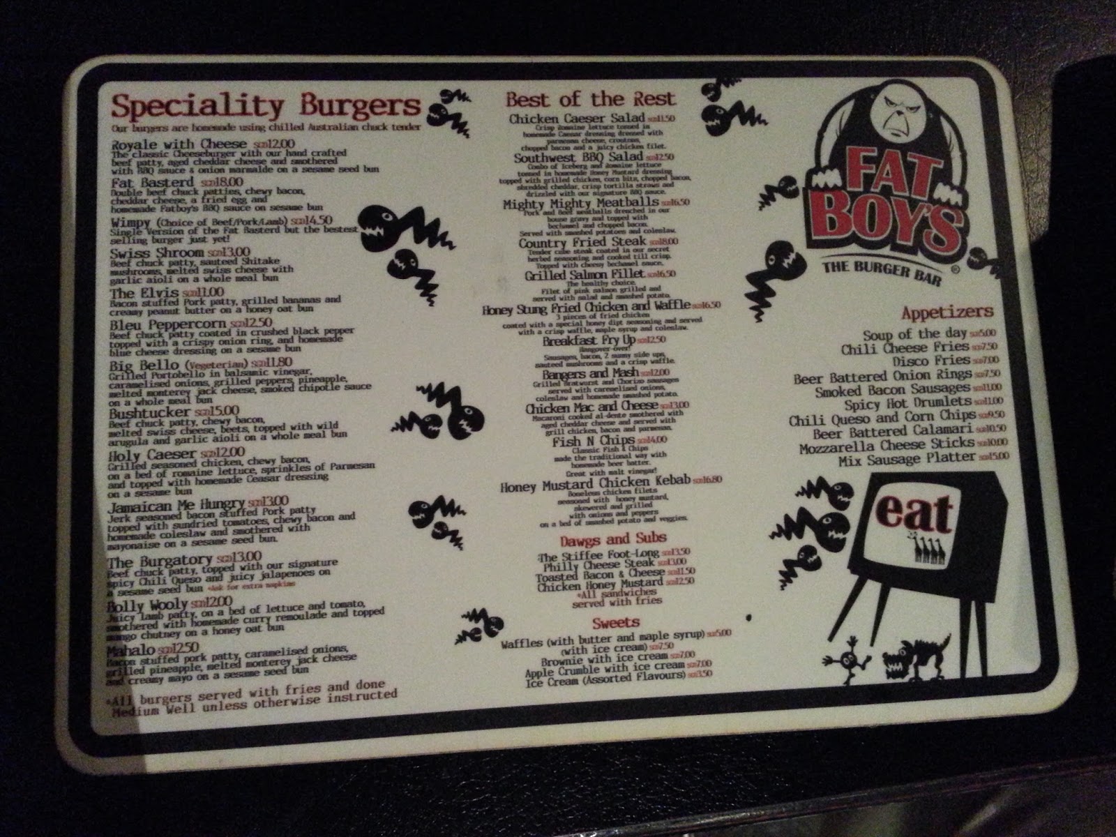 Fat Boys Thomson Review Upper Thomson Road Singapore Living