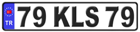 Kilis il isminin kısaltma harflerinden oluşan 79 KLS 79 kodlu Kilis plaka örneği
