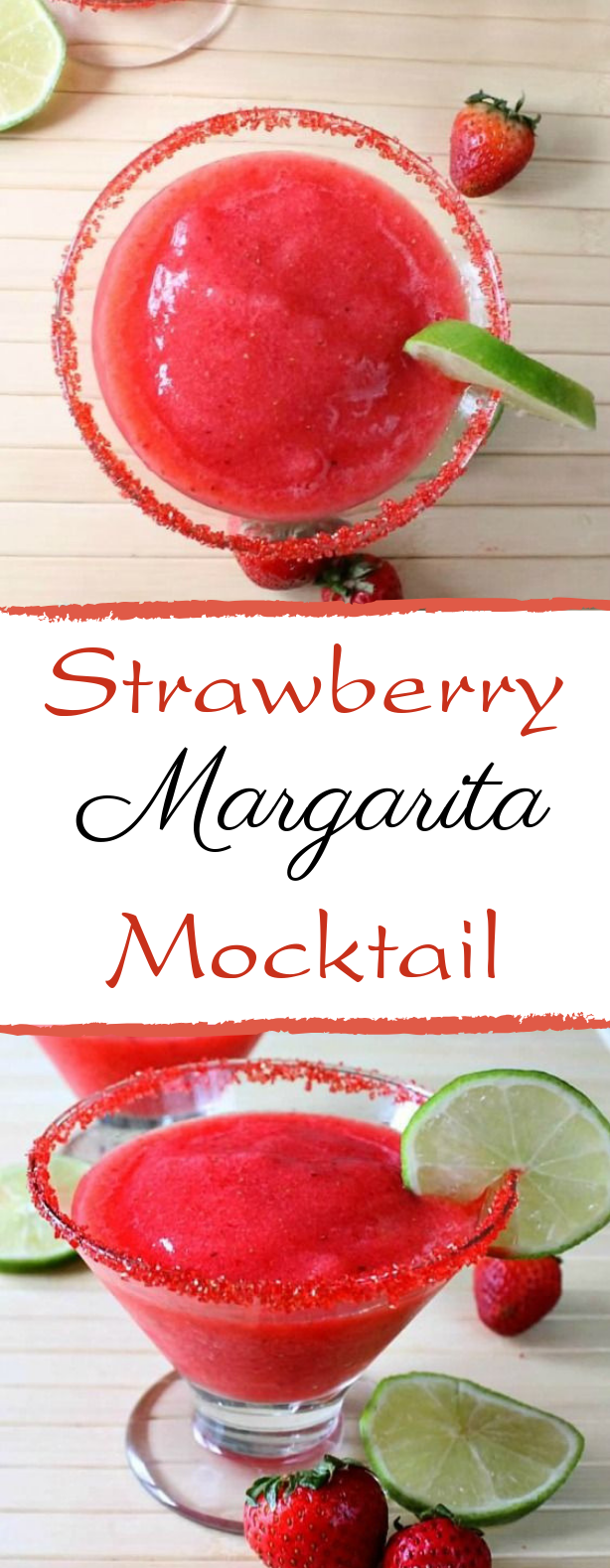 Strawberry Margarita Mocktail #cocktail #drinks