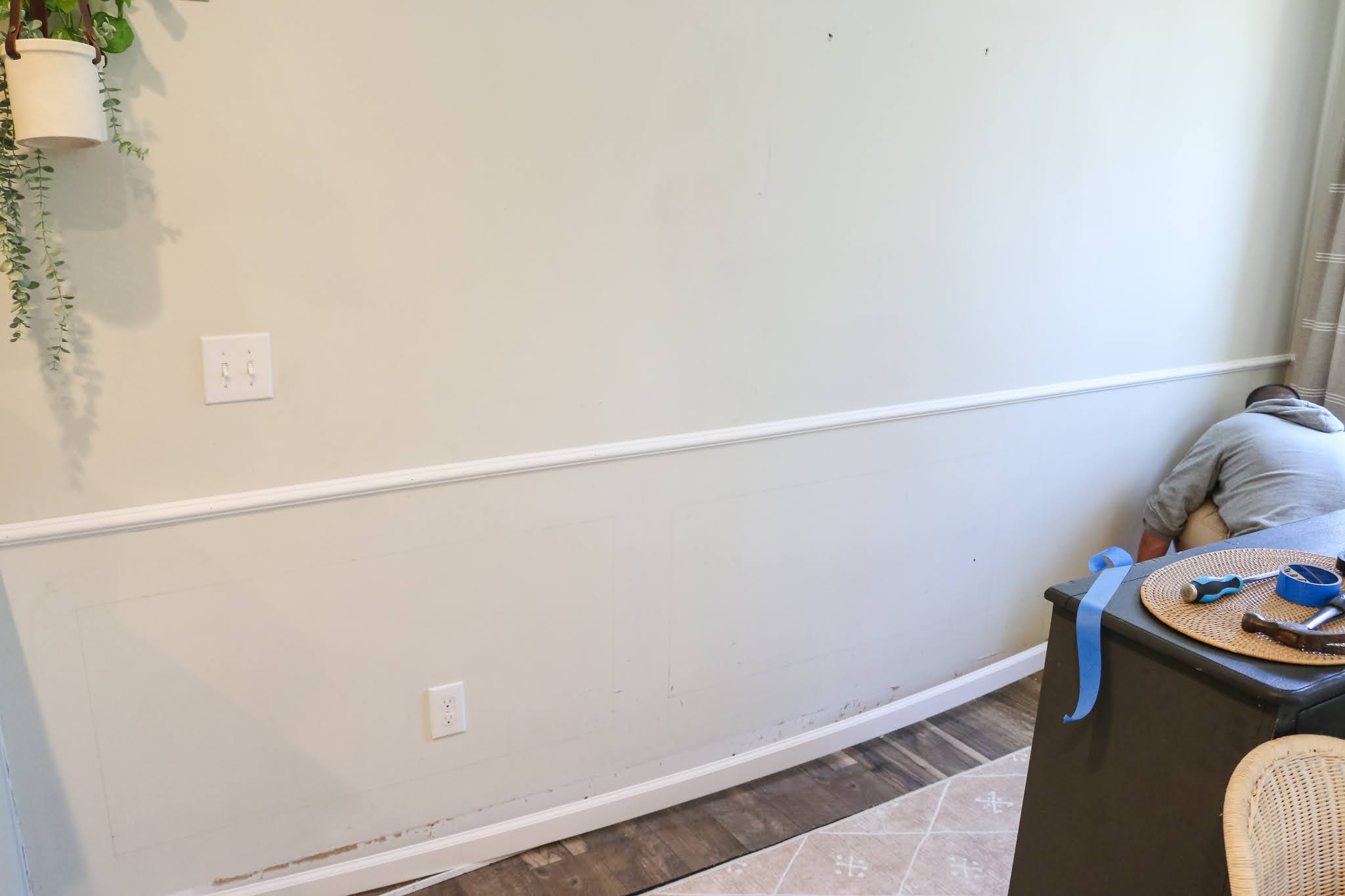 Box Trim and Chair Rail DIY Tutorial Pretty Real