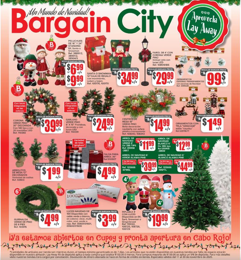 Ahorros Diarios Usando Cupones Especiales en las tiendas Bargain City válidos del 11 al 30 de
