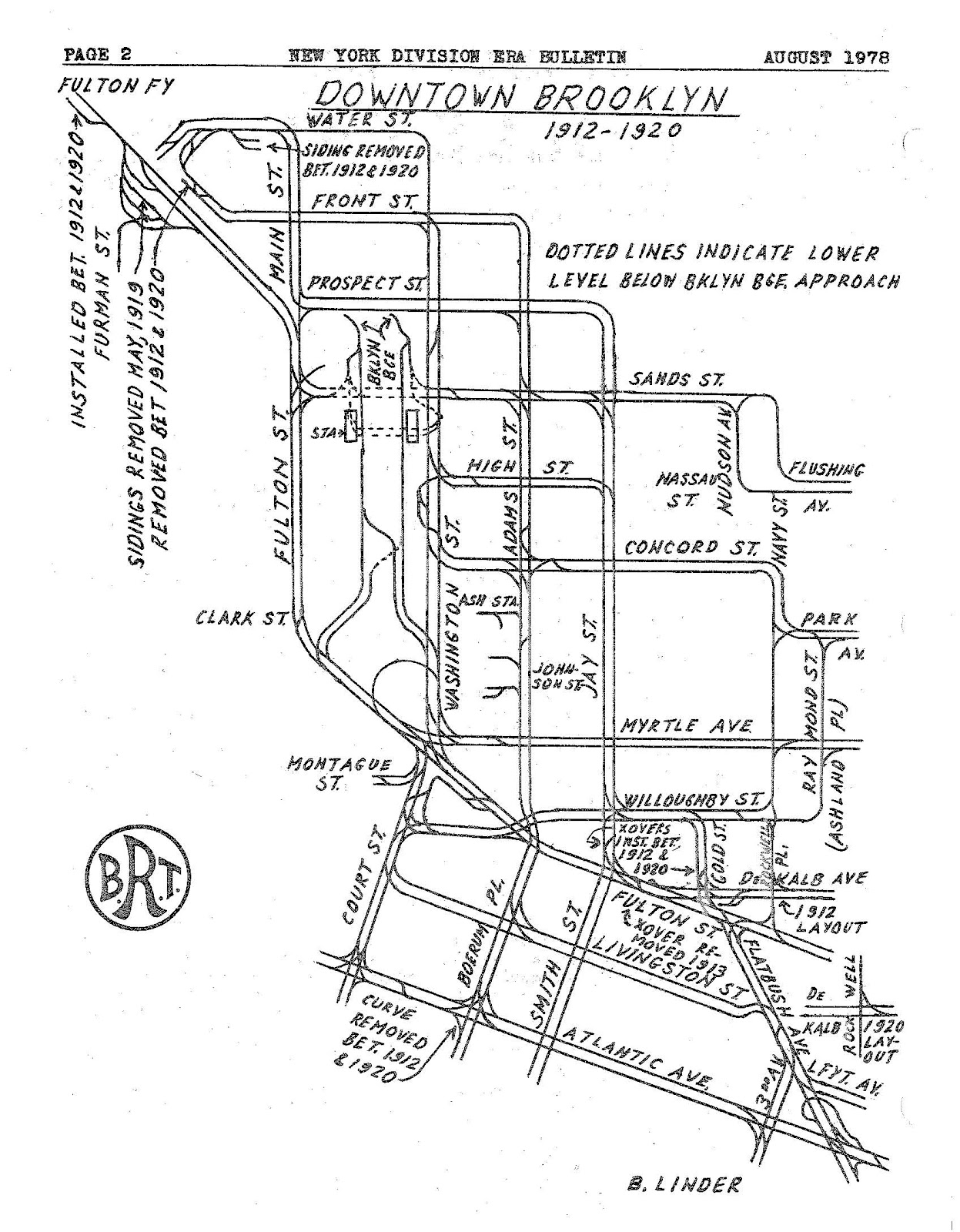 Streetcars and Spatial Analysis Downtown Brooklyn Trolley Map 19121920