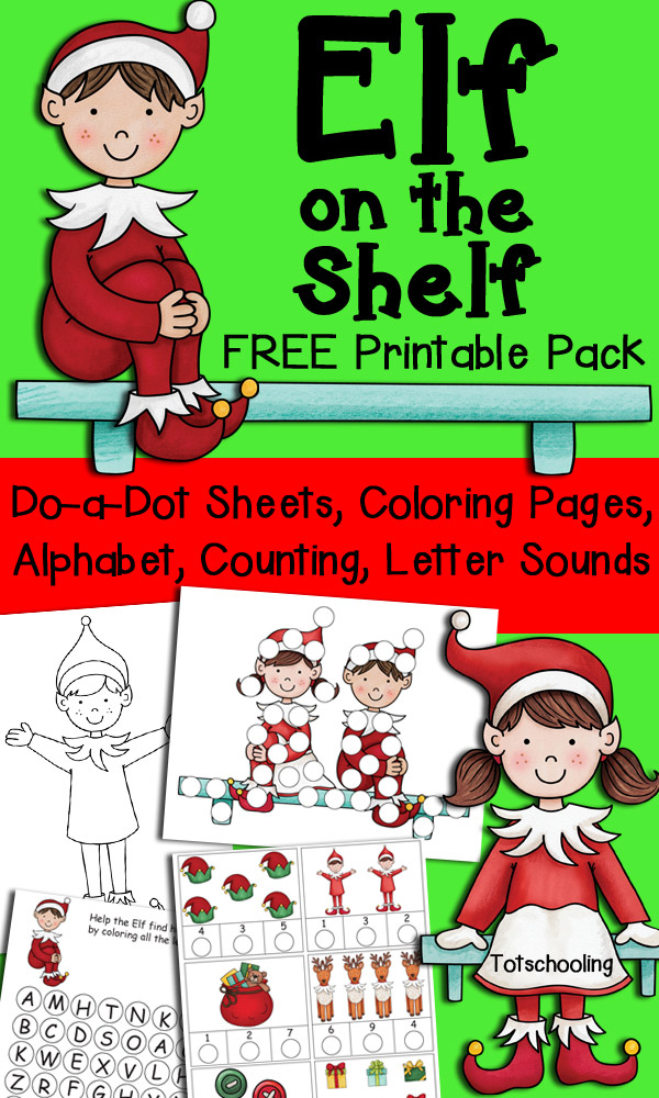 Elf On The Shelf Printable Pack For Kids Totschooling Toddler 
