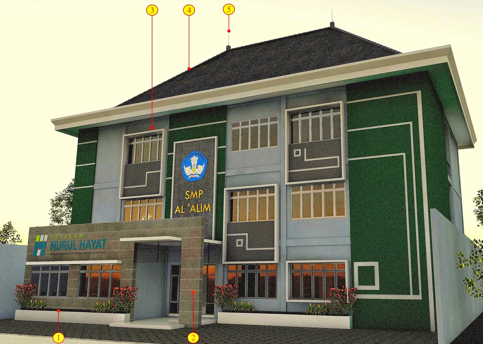 Desain Gedung Sekolah Modern Nusagates