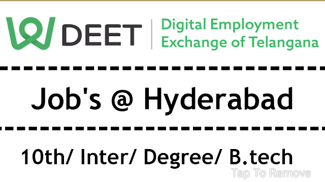 TS DEET Various Jobs Hyderabad