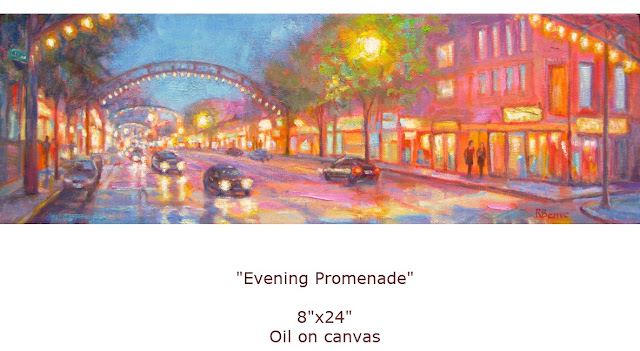 Oil painting of the Short North by Robie Benve