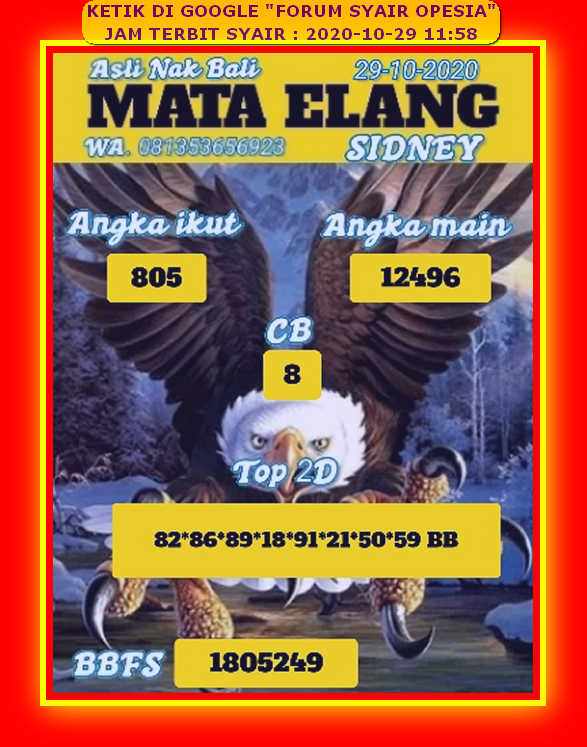 1 New Message) Kode Syair Sydney 29 Oktober 2020 - Forum Syair Togel  Hongkong Singapura Sydney