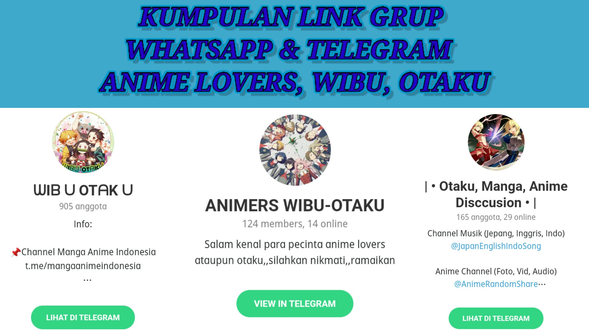 Featured image of post Anime Group Telegram