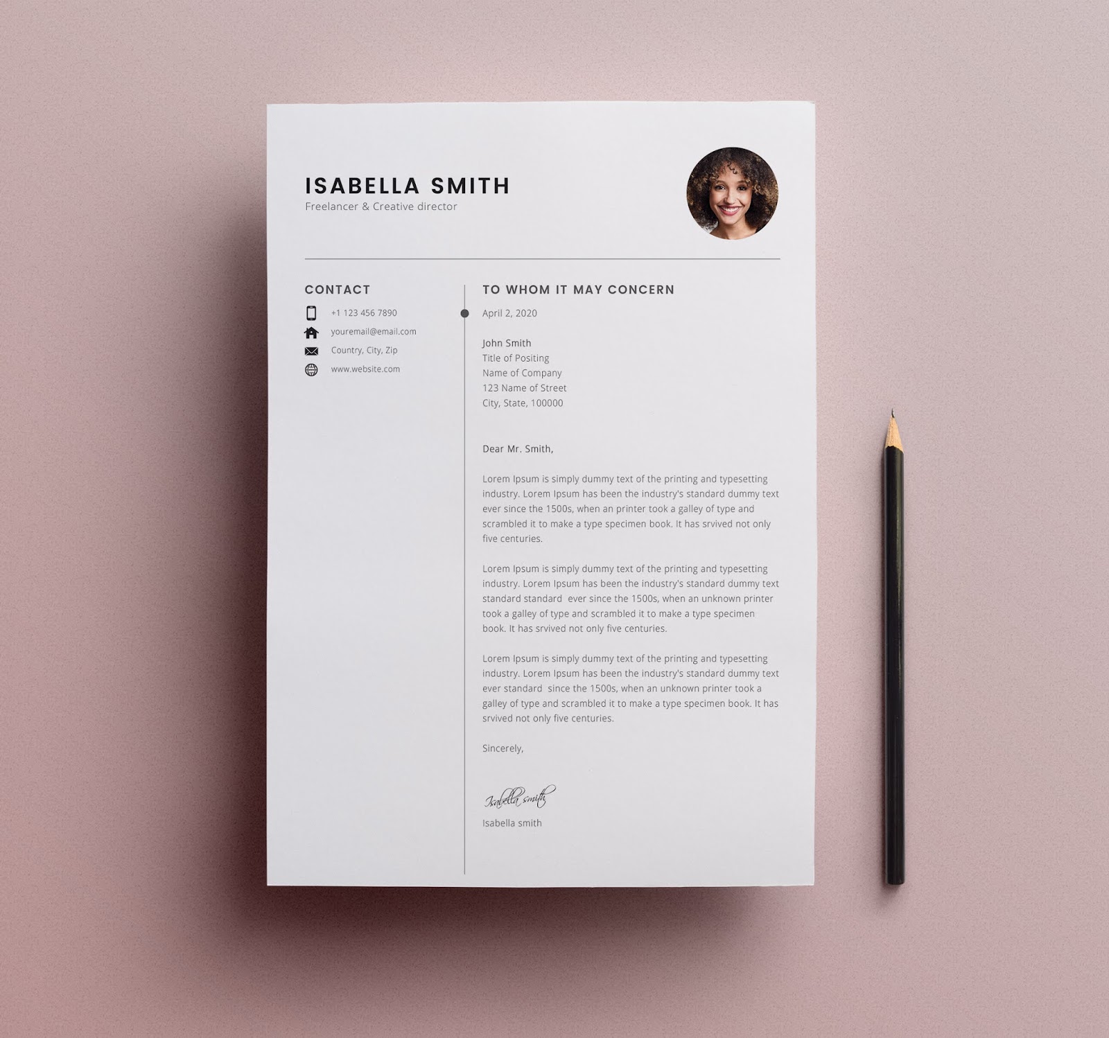resume cover sheet template