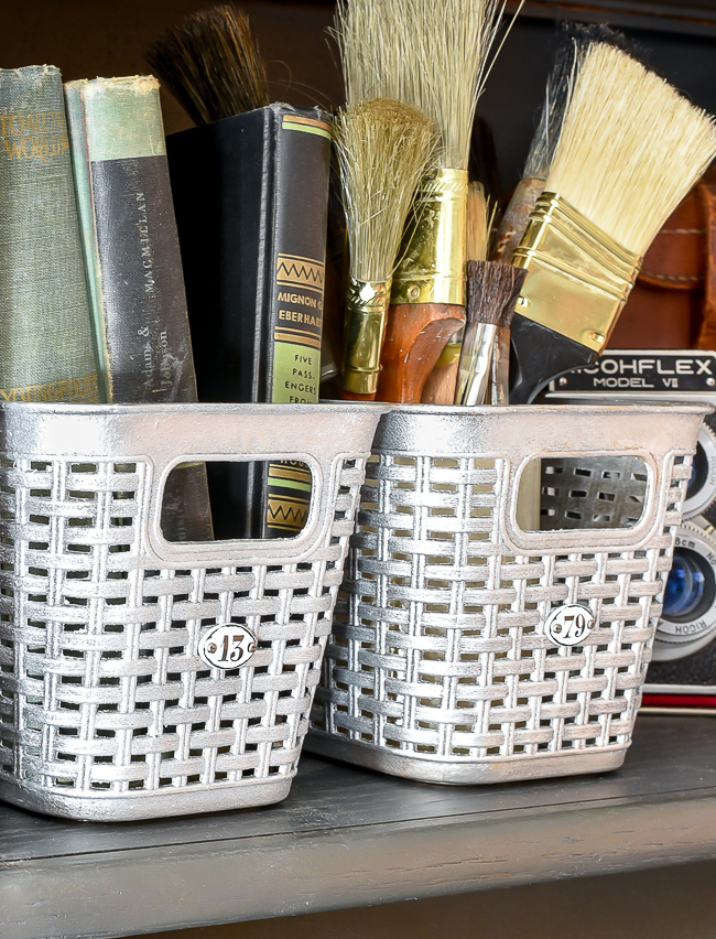 DIY Dollar Tree Vintage Locker Baskets Little House of Four