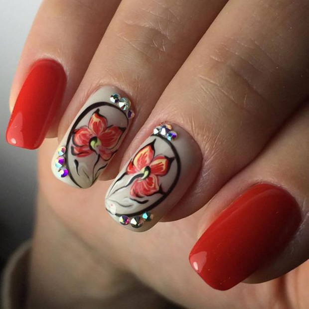 50+ Cute And Highly Fashionable Flower-Style Nail Art Design Ideas ...