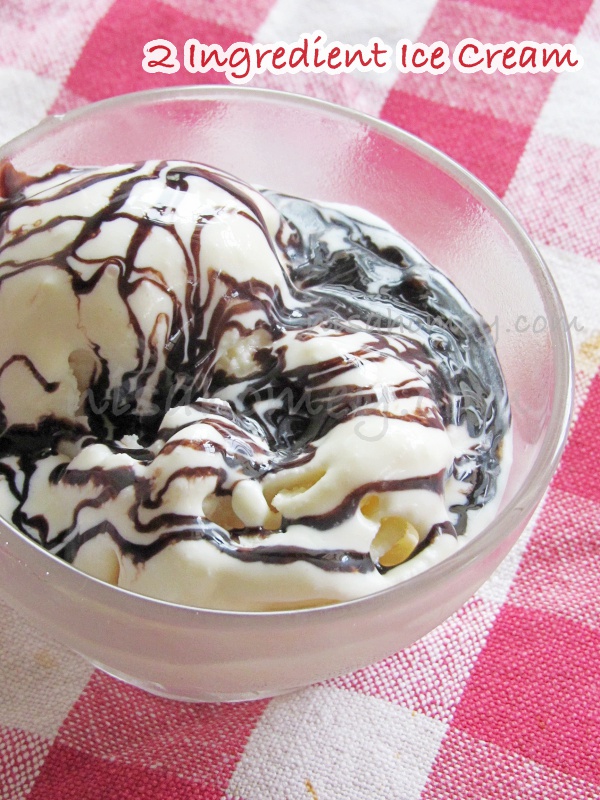 2 Ingredient Ice Cream Recipe Eggless No Churn Ice Cream