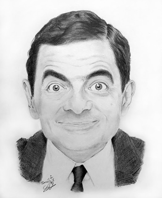 Mr Bean - Rowan Atkinson - Drawing - Smail Jr