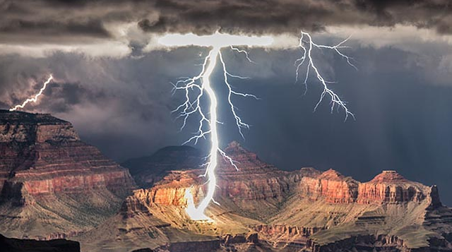 poderosas tormentas electricas Gran Cañon
