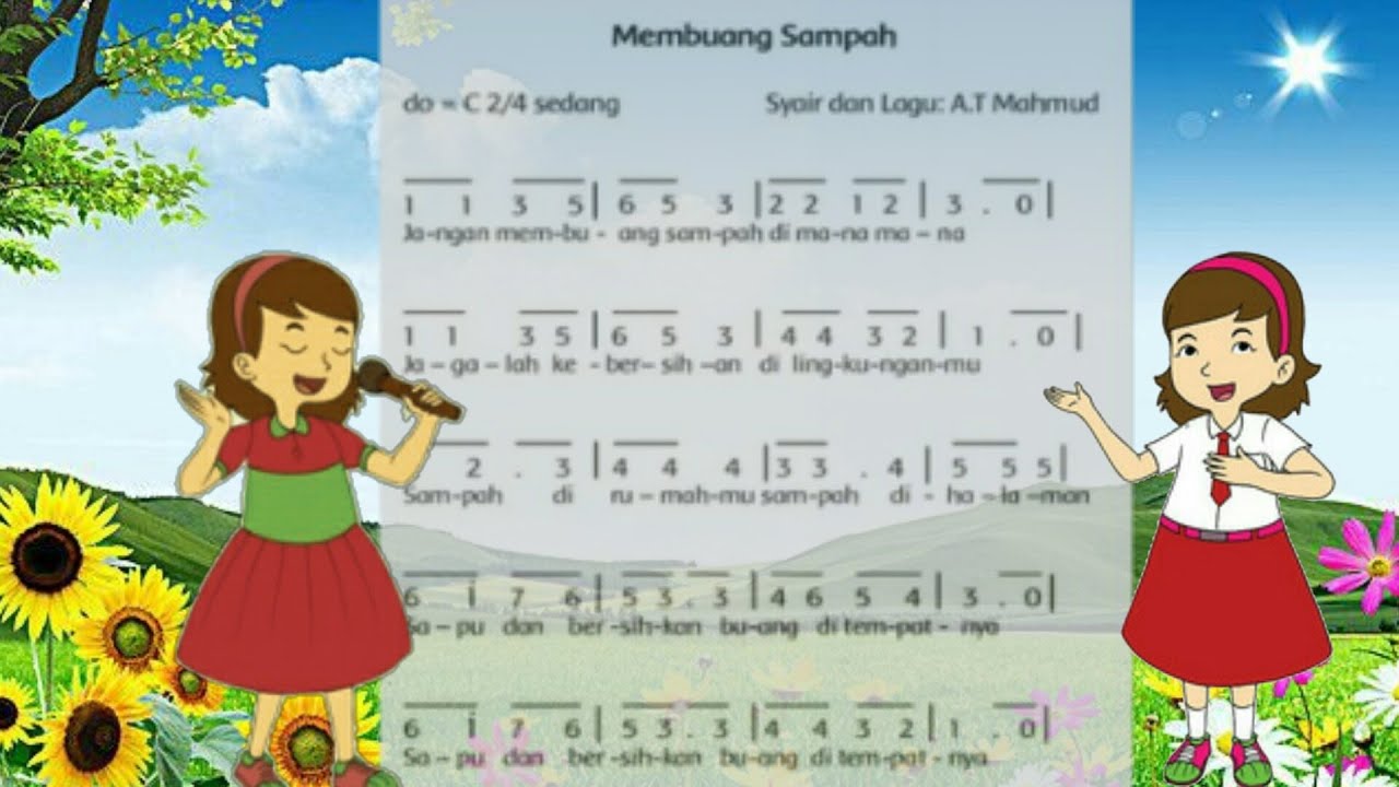 lirik lagu Membuang Sampah - AT Mahmud