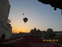 Pre-dawn baloons piercing the sky, Goreme, Cappadocia, Turkey
