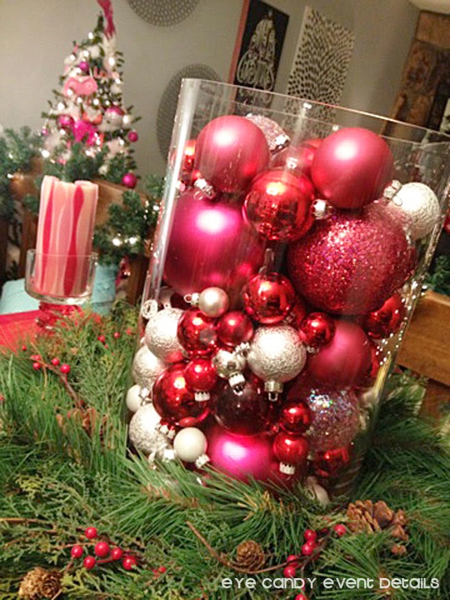 Eye Candy Creative Studio: {HOME} Pink & Red Christmas Decor + Barbie Tree