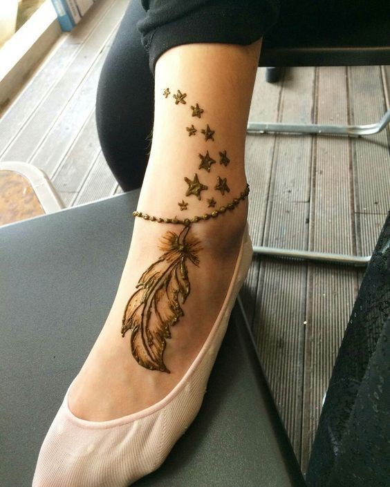 4 mehndi tattoo designs leg  पर क महद  mehandi designs for foot  easy  YouTube