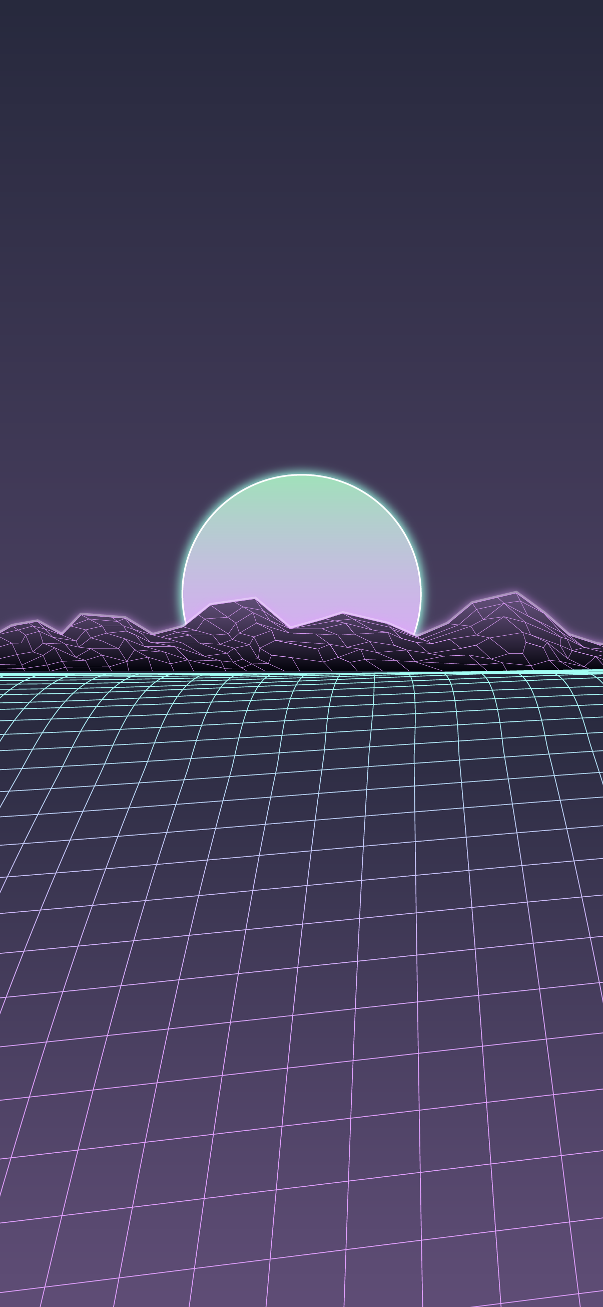 Retro wave sunset phone wallpapers