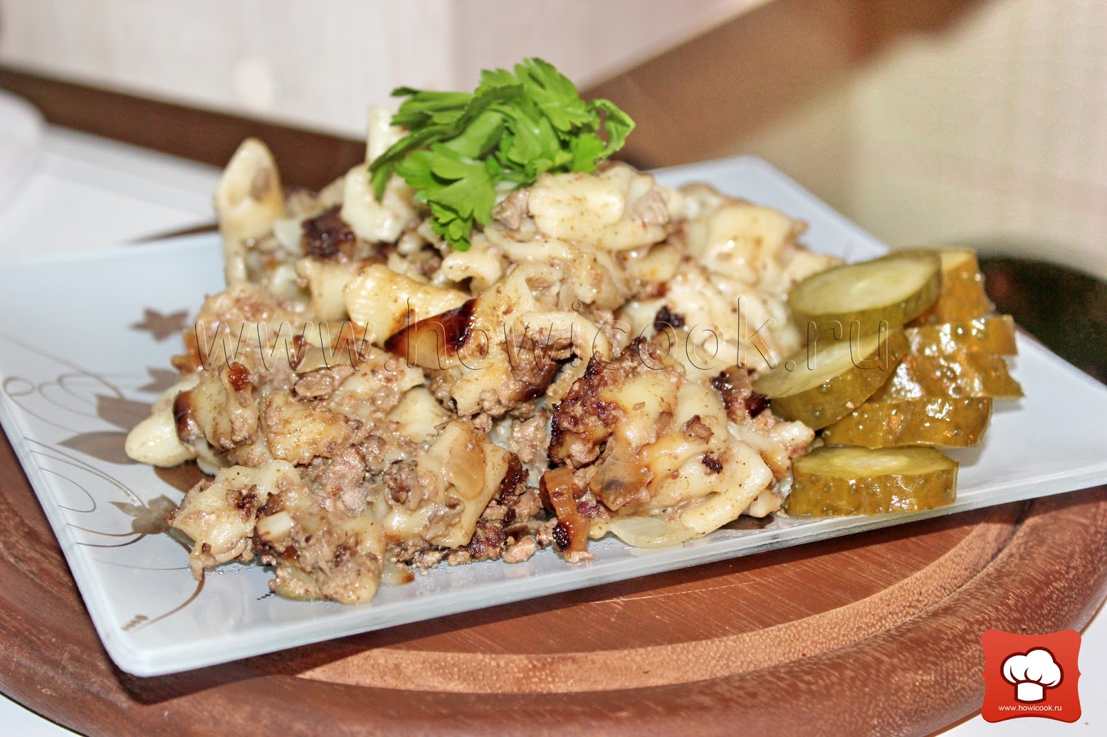 Макароны по-флотски с куриной печенью Макароны по-флотски с куриной печенью