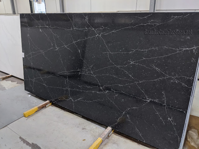 Calacutta Portoro Black Quartz Countertops Slabs
