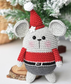 PATRON GRATIS RATON NAVIDAD AMIGURUMI 45942