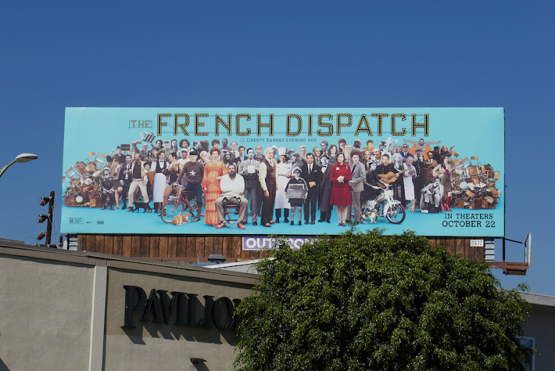 French Dispatch movie billboard