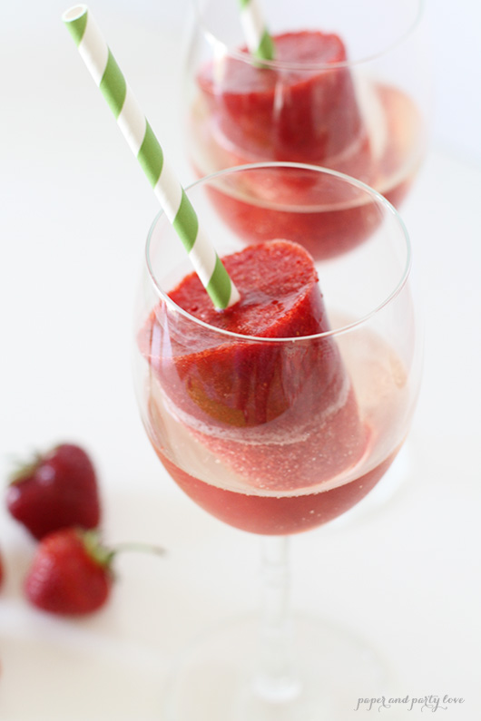 Strawberry Popsicles and Prosecco