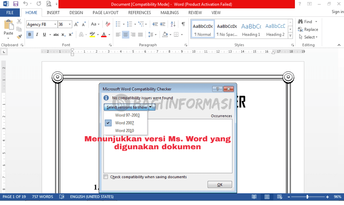 Cara Menghilangkan Compatibility Mode Pada Word Bagiinformasi