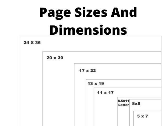 Page Sizes And Dimensions