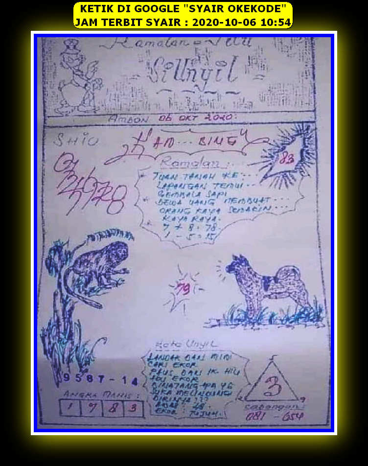1 New Message Kode Syair Sydney 6 Oktober 2020 Forum Syair Togel Hongkong Singapura Sydney