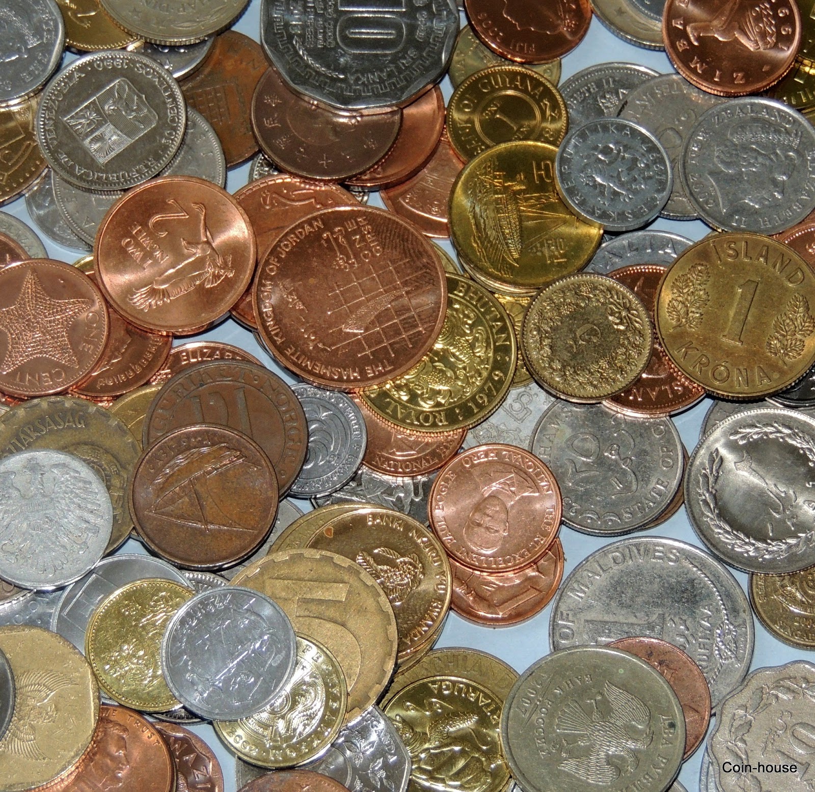 CoinHouse 121 Coins from 121 Different Countries; One coin from one