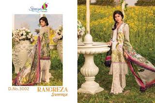 Saniya trendz Rangreza Summer Cotton pakistani Suits