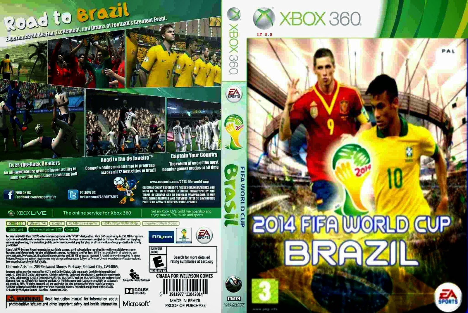 XBOX 360 FIFA WORLD CUP 2014 BRASIL ROGER GAMES